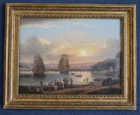 Thomas Luny (1759-1837) Bringing in the catch at Shaldon 11.5 x 15.5in.